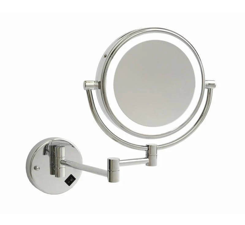 Thermogroup 1 & 8x Magnification Chrome Wall Mounted Shaving Mirror 200mm Diameter - Concealed Wiring test