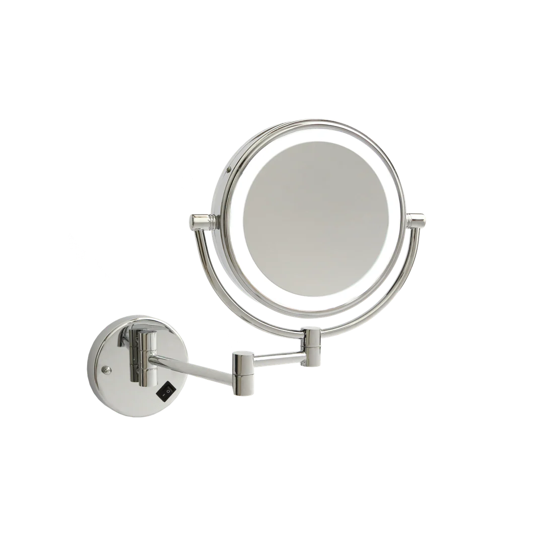 Thermogroup 1 & 8x Magnification Chrome Wall Mounted Shaving Mirror 200mm Diameter - Concealed Wiring test - Image 2
