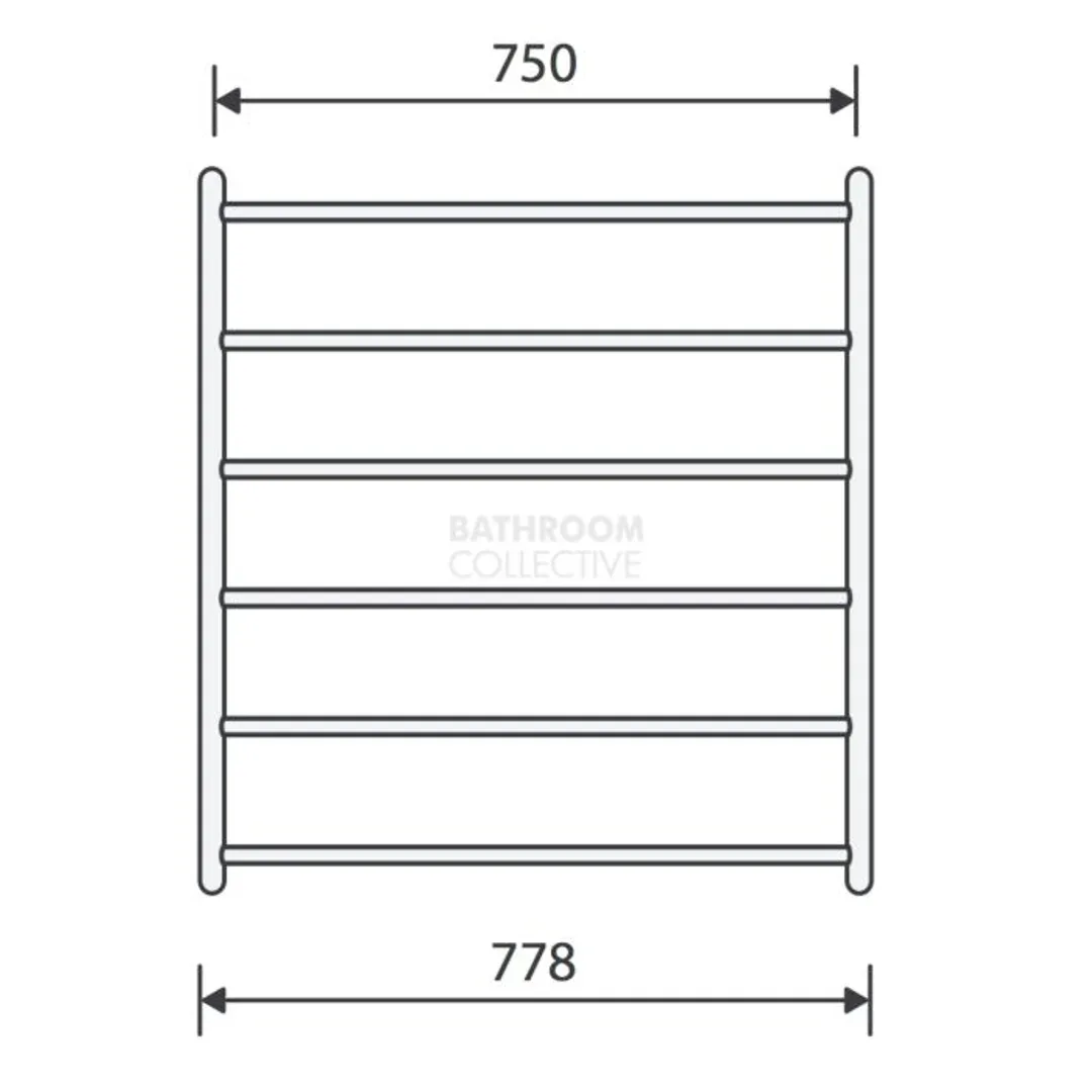Abask 6 Heated Ladder-85 X 75Cm In Mirror Ss(Avenir P#:Tlh2-85X75 Ms) - Image 2