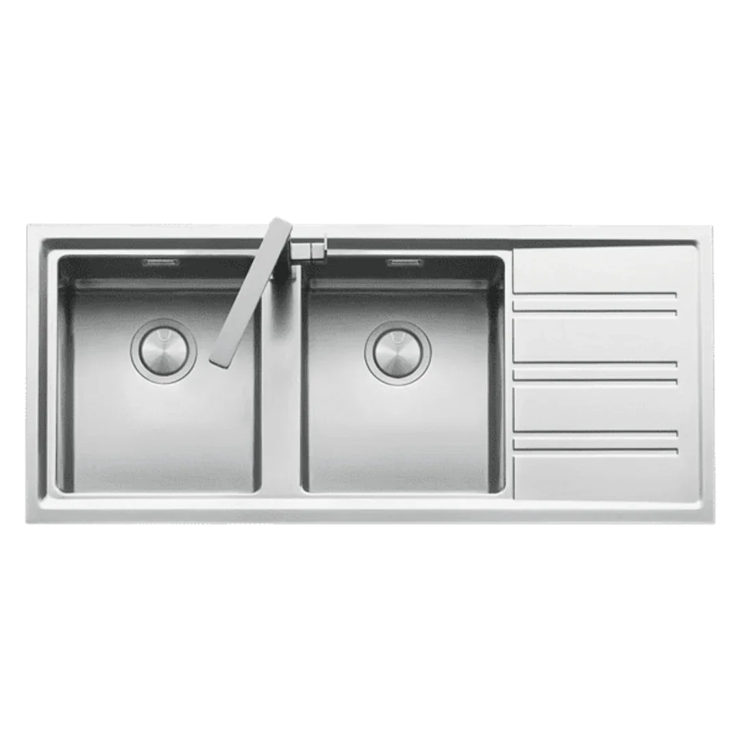 Abey Barazza Easy 200 Double Bowl Sink Only S/S - Image 2