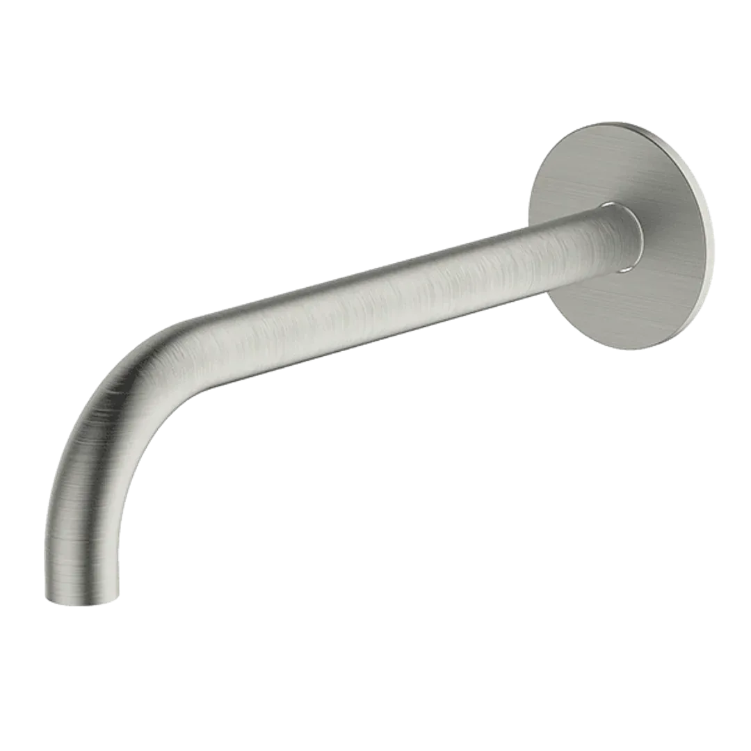 Abey Poco Curved 220mm Basin Spout Brushed Nickel 6S-C220-Bn - Image 2
