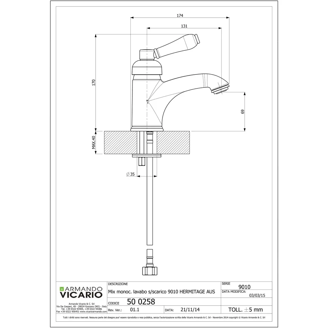 Abey Provincial Single Lever Basin Mixer Porc Handle Chrome - Image 4
