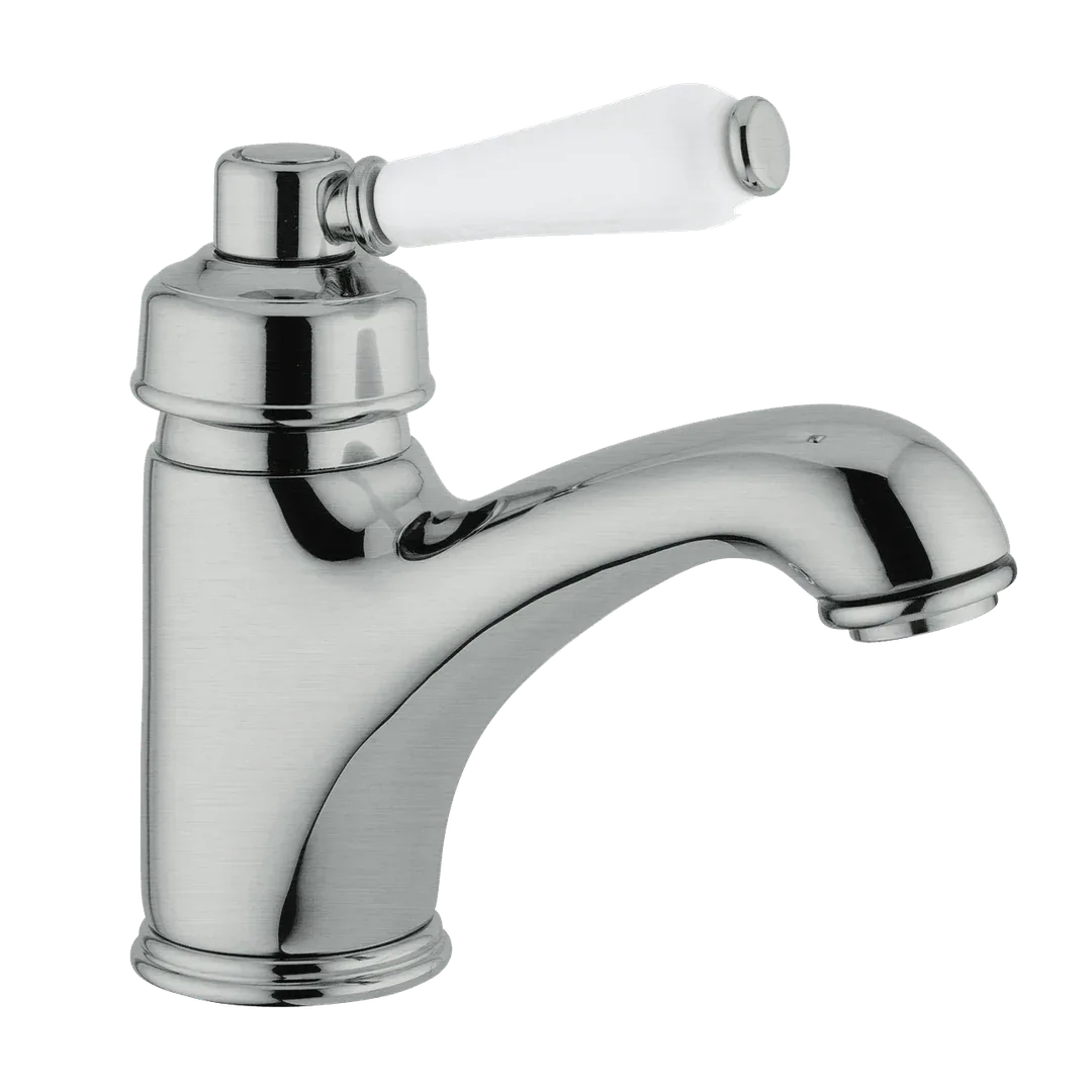 Abey Provincial Single Lever Basin Mixer Porc Handle B/Nickel - Image 2
