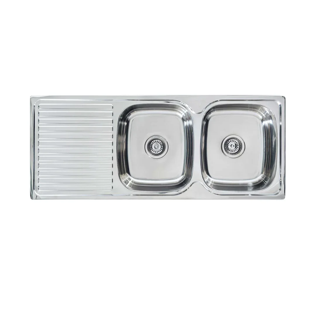 ACERO STAINLESS STEEL SINK LEFT HAND DRAINER 1200 X 480 - Image 2