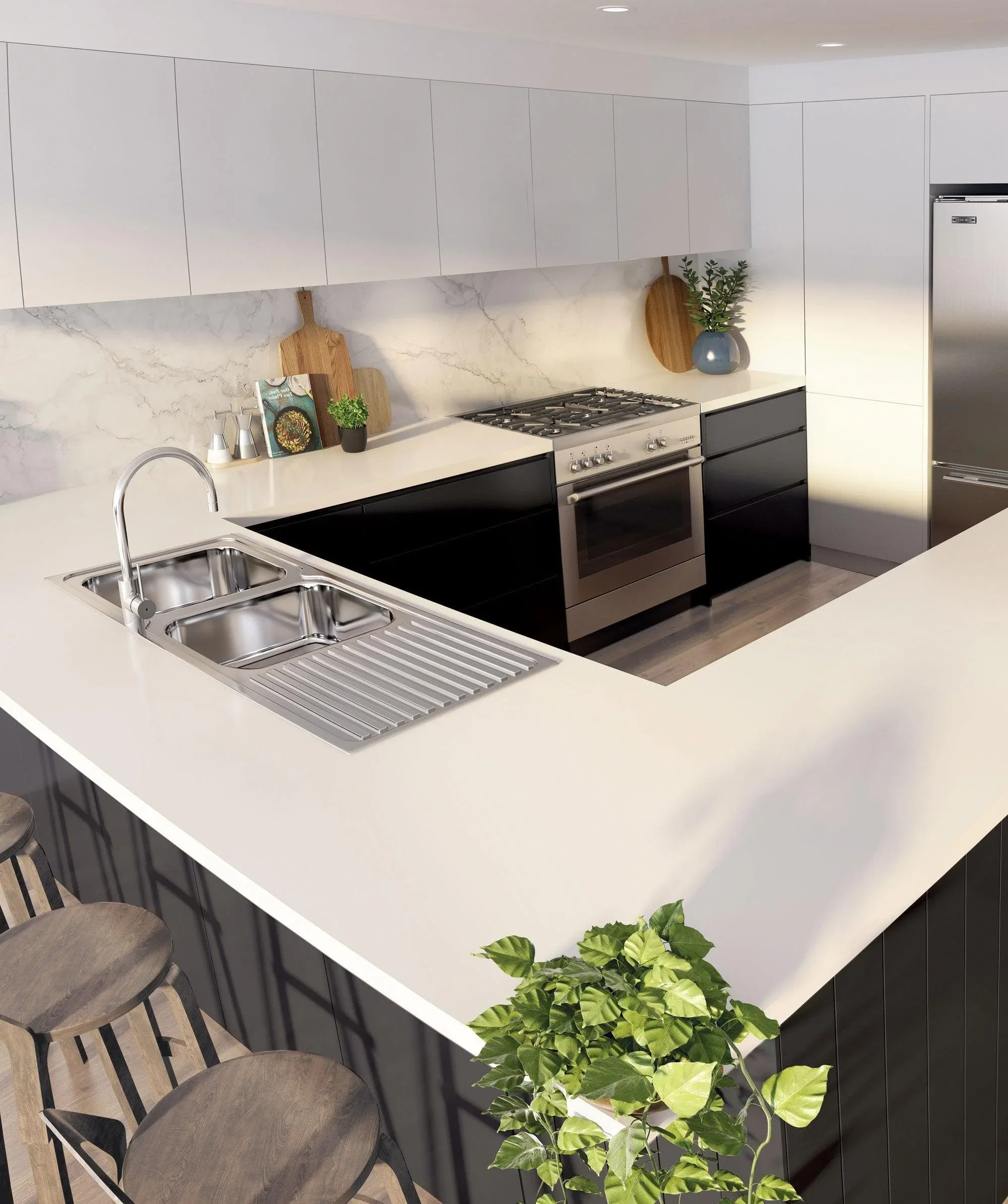 ACERO STAINLESS STEEL SINK LEFT HAND DRAINER 1200 X 480 - Image 3