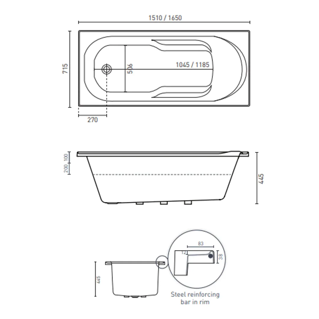 Adatto Contour 12 Jetss White 1510mm - Image 3