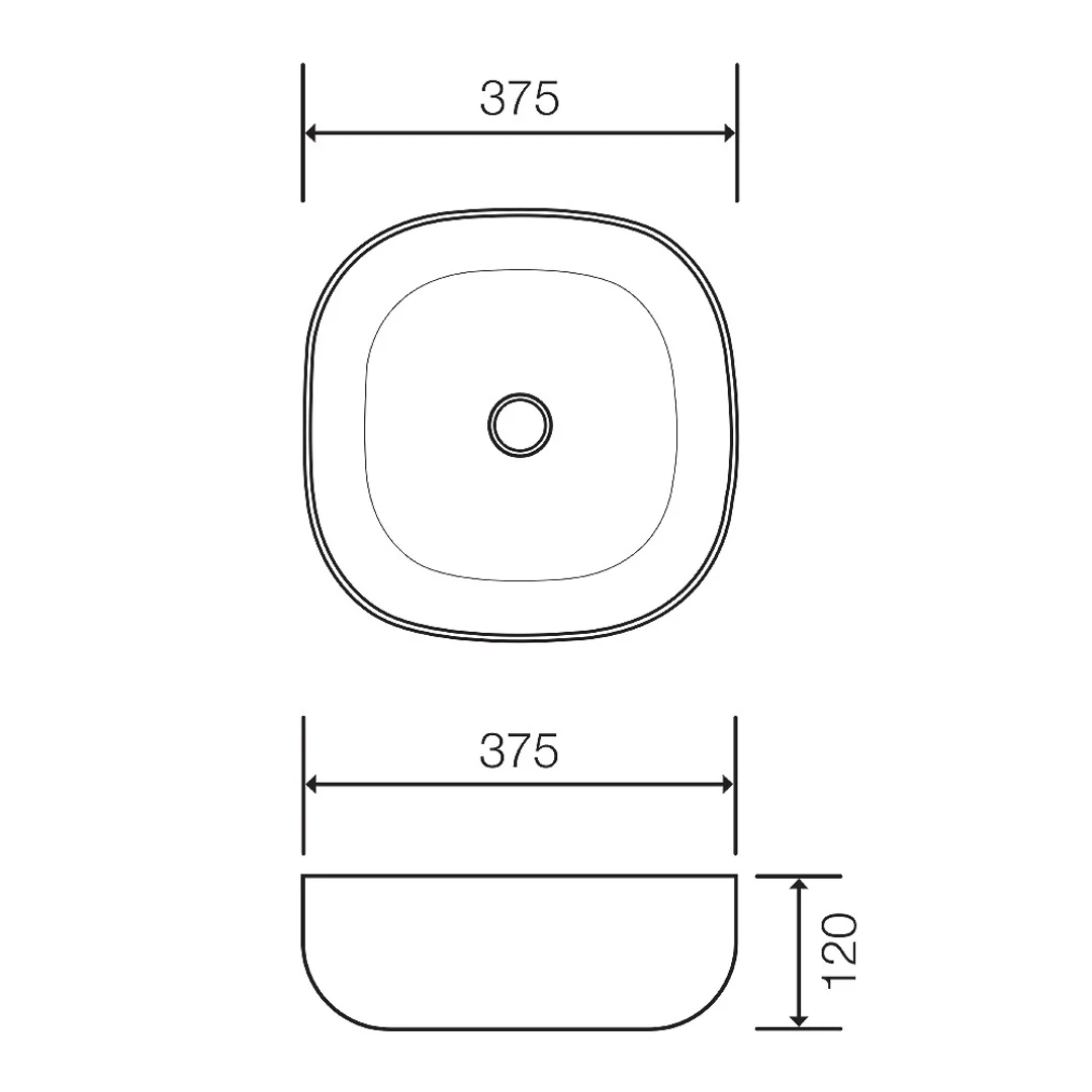Streamline Arcisan Synergii Above Counter Basin - 375mm X 375mm - Image 5