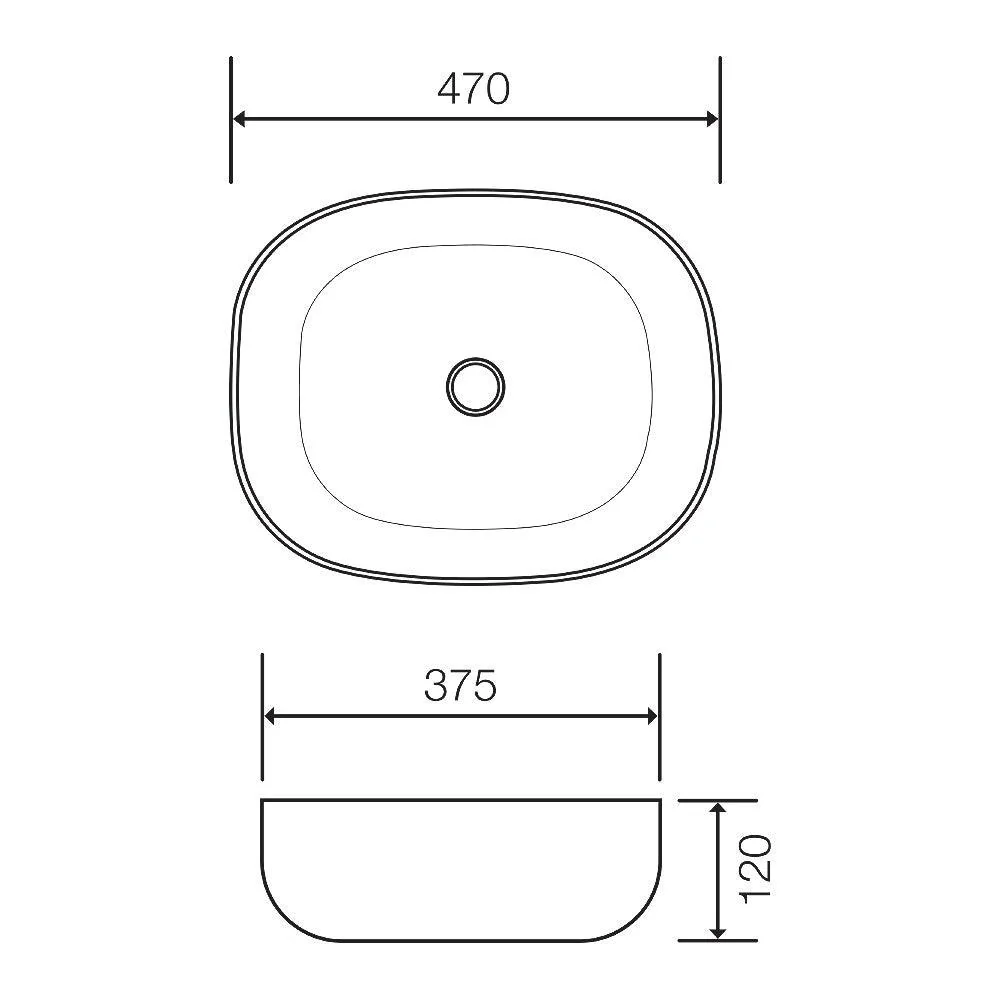 Streamline Arcisan Synergii Above Counter Basin - 470mm X 375mm - Image 9
