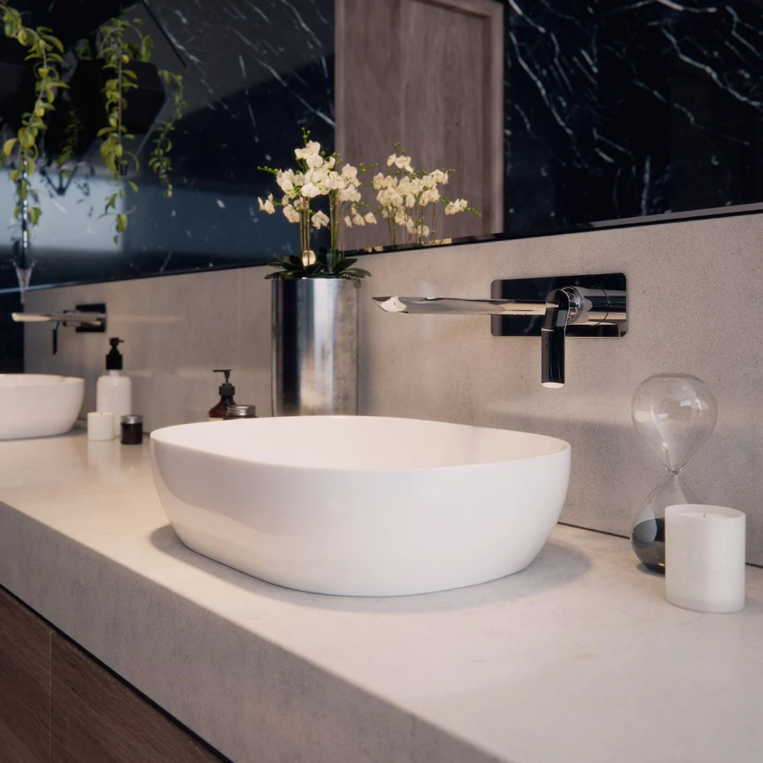Streamline Synergii Wall Mounted Basin Mixer Chrome - Image 4