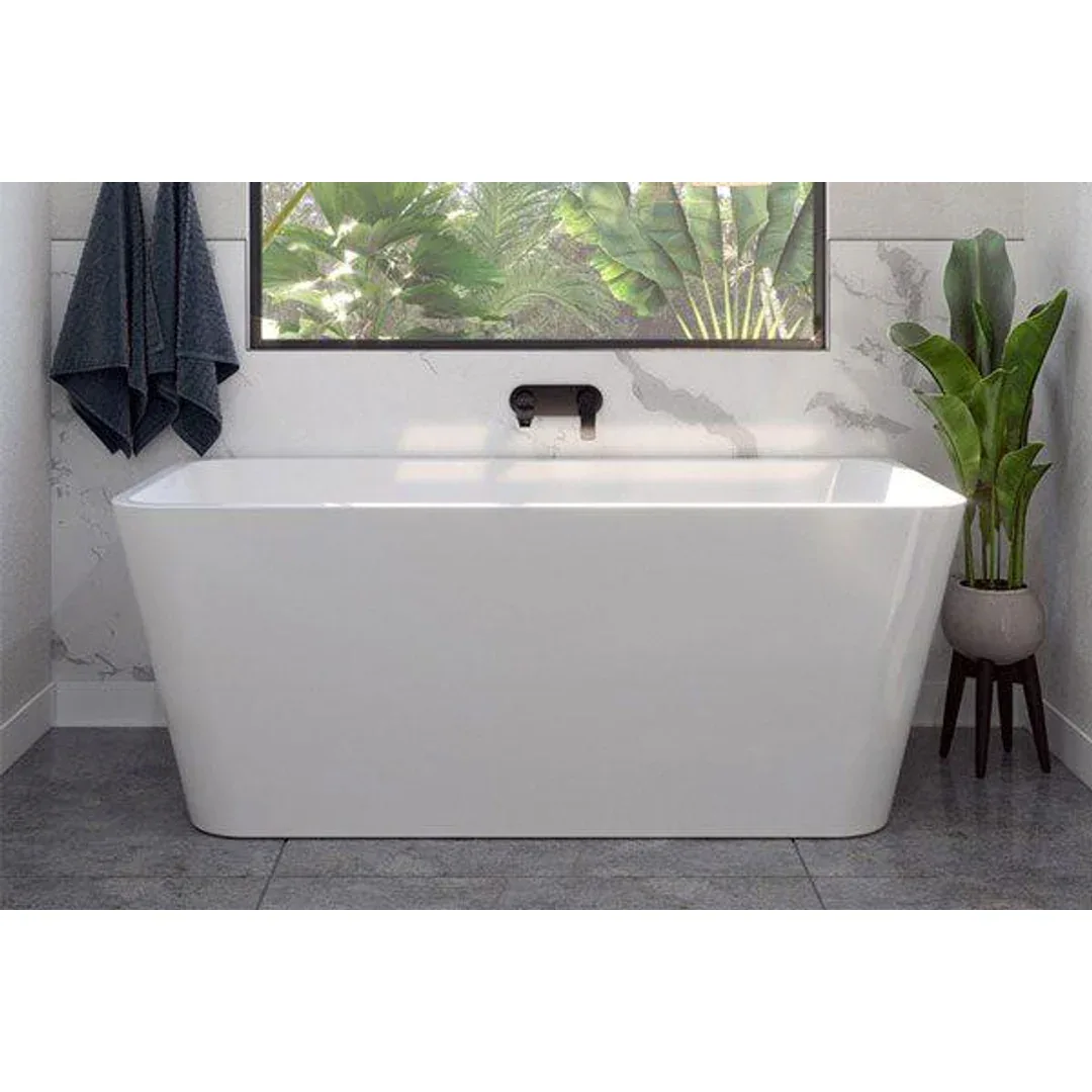Aria Back To Wall Freestanding Bath White 1700mm - Image 4