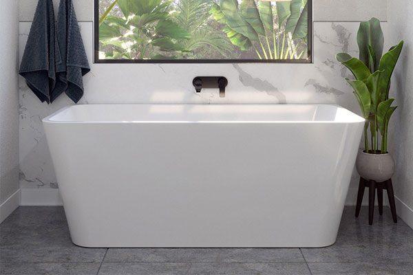 Aria Back To Wall Freestanding Bath White 1700mm - Image 7