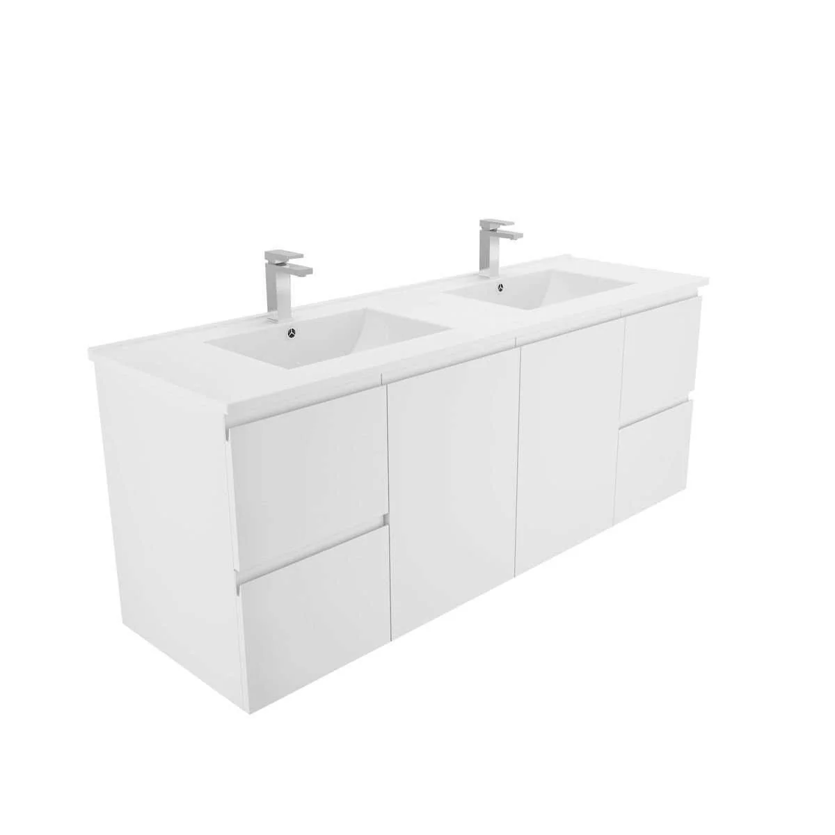 Aspire Unity II 1500 D/Bowl W/Hung Vanity White 1 Tap Hole - Image 3