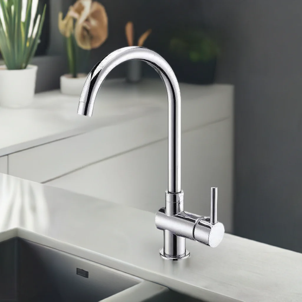 Aspire Spring Pin Lever Gooseneck Sink Mixer - Image 3