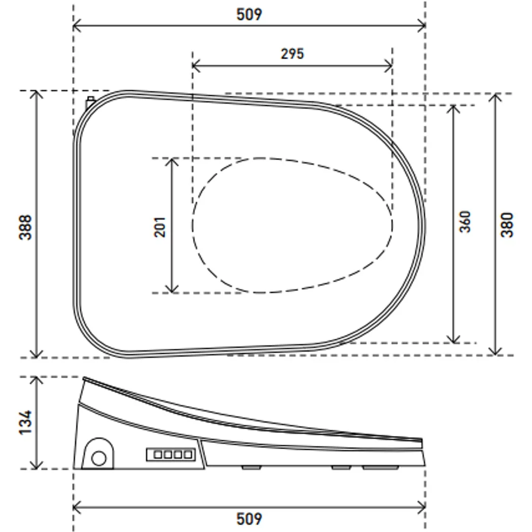 Aspire Bidet Smart Seat With Remote Control - Image 3