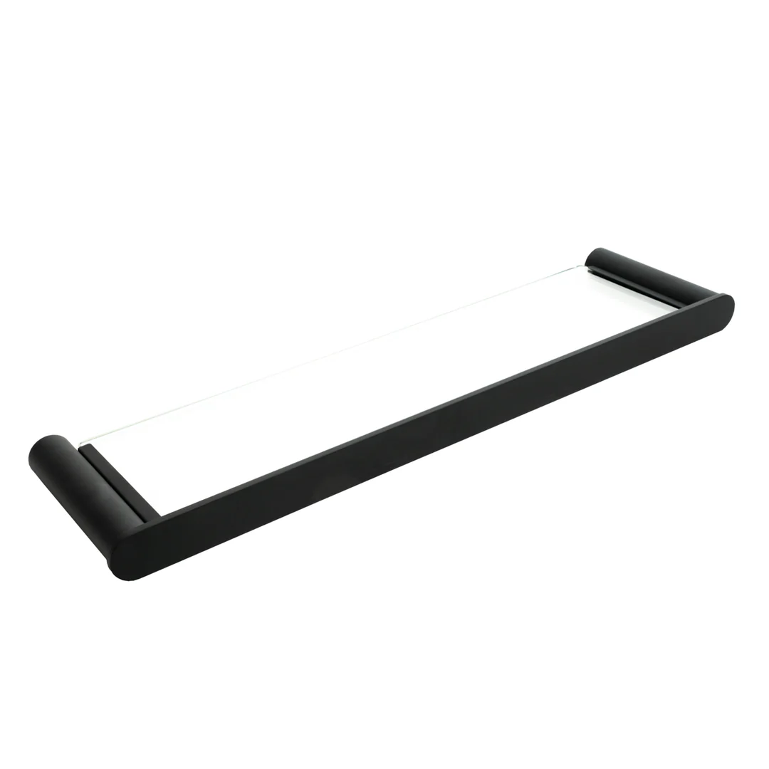 Aspire Midnight Glass Shelf Matte Black