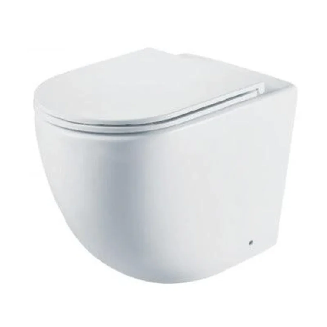 Aspire Urban II Wf Inwall Suite Round White & C/P Button Cistern Seat & Pan - Image 3