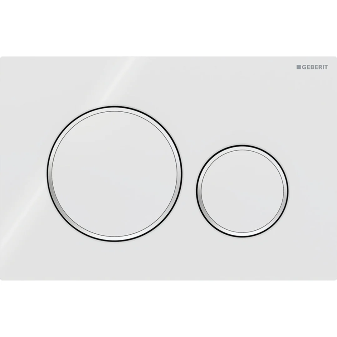 Aspire Urban II Wf Inwall Suite Round White & C/P Button Cistern Seat & Pan - Image 5