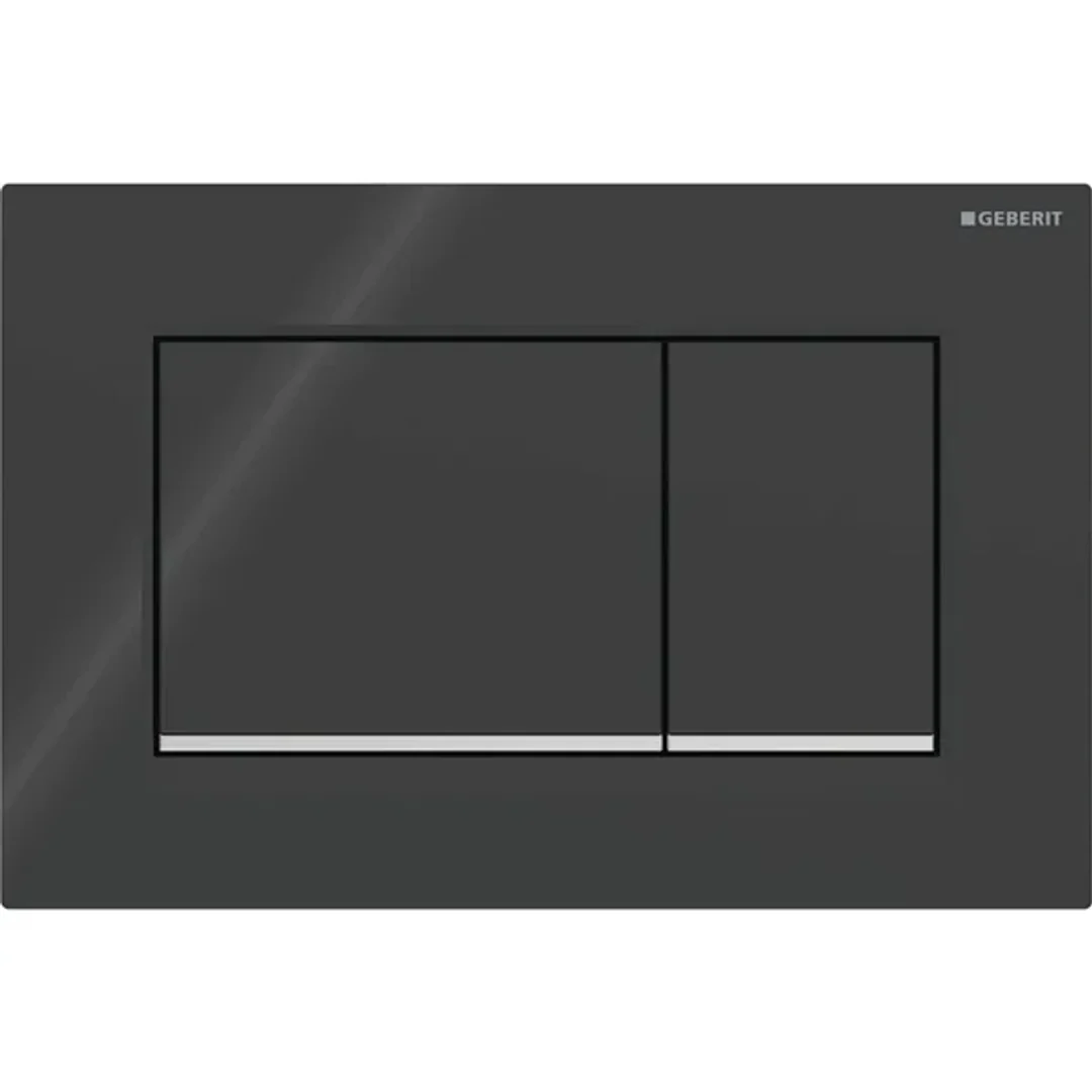 Aspire Urban II Wf Inwall Suite Square Black Button Cistern Seat & Pan - Image 5