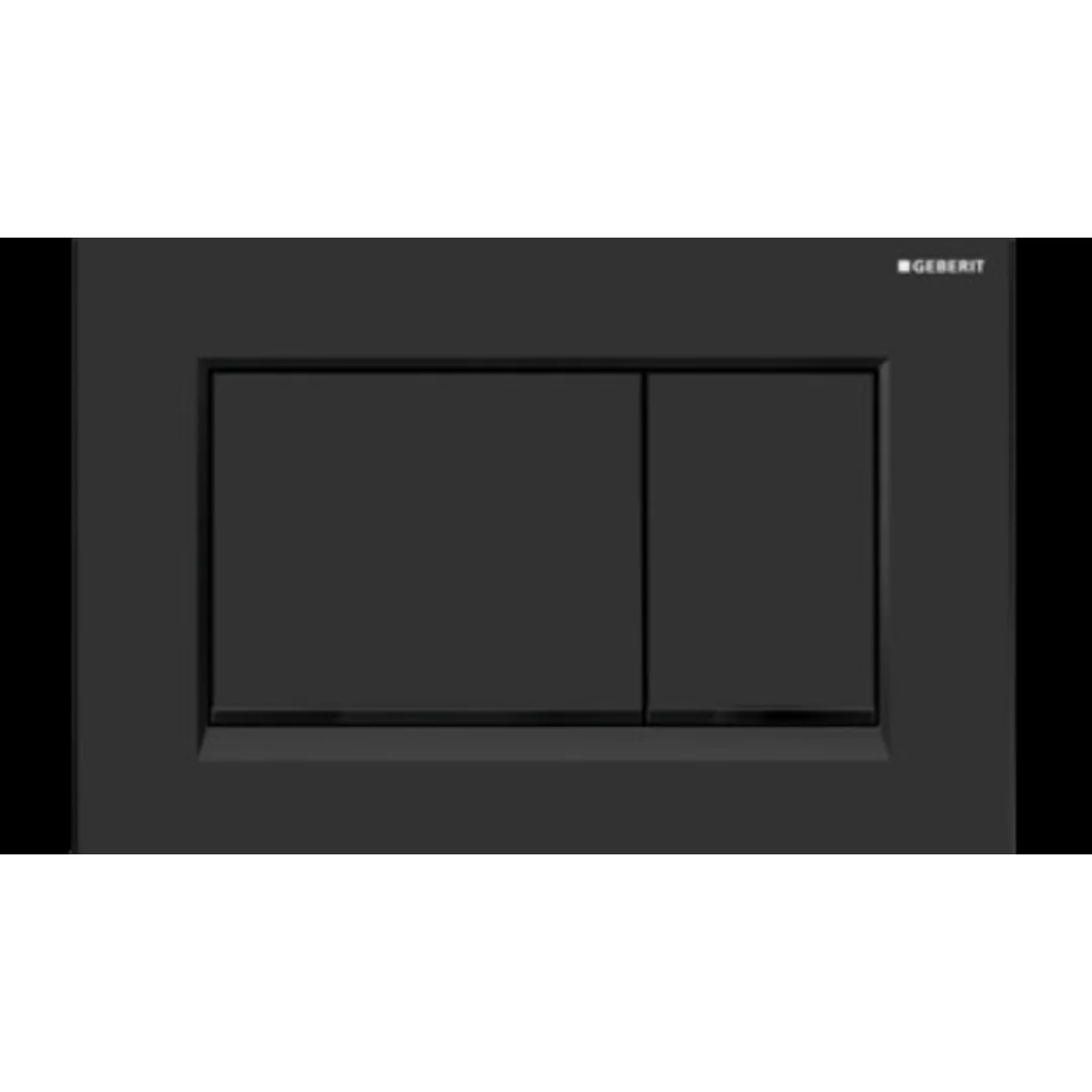 Aspire Urban II Wf Inwall Suite Square Tone On Tone Button Cistern Seat & Pan Matte Black - Image 5