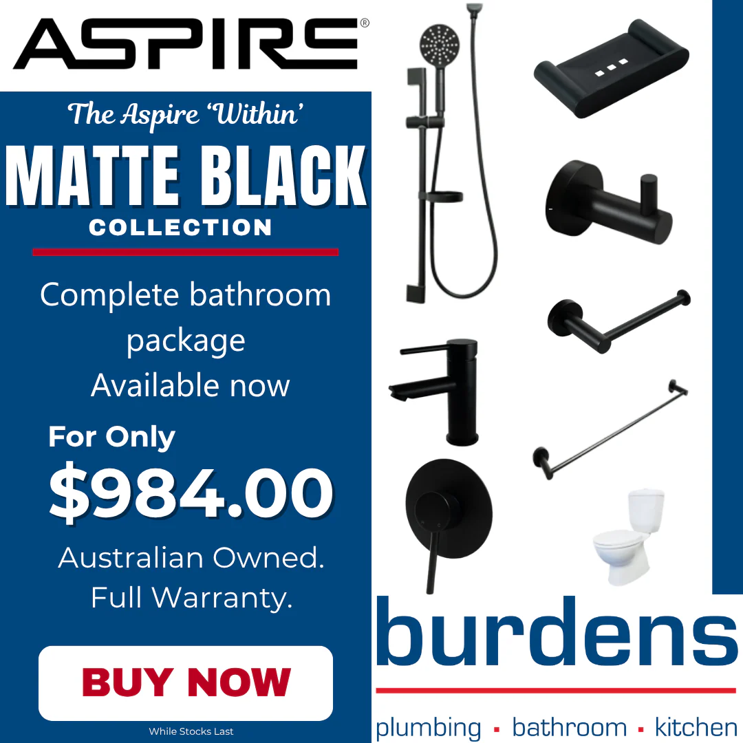 Aspire Within Matte Black Bathroom Package