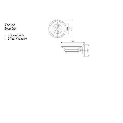 Aspire Zodiac Soap Dish Chrome - Image 5