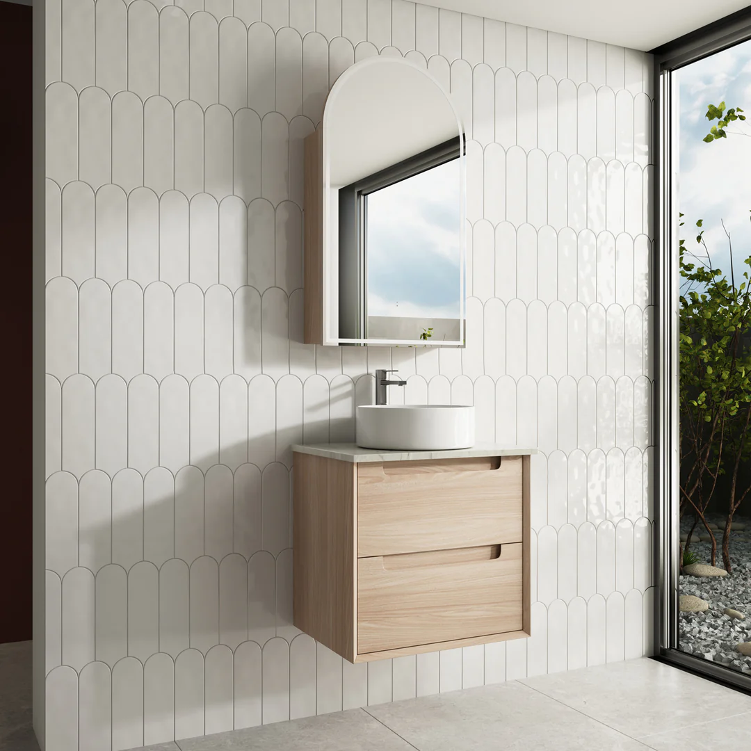 Aulic Ainsley 600 Cabinet With Palis White Flat Stone Top - Image 2