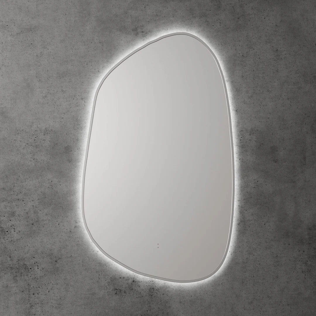 Aulic Aulic Tarcoola Asymmetric Led Mirror 553X903X36Mm Brushed Nickel - Image 2