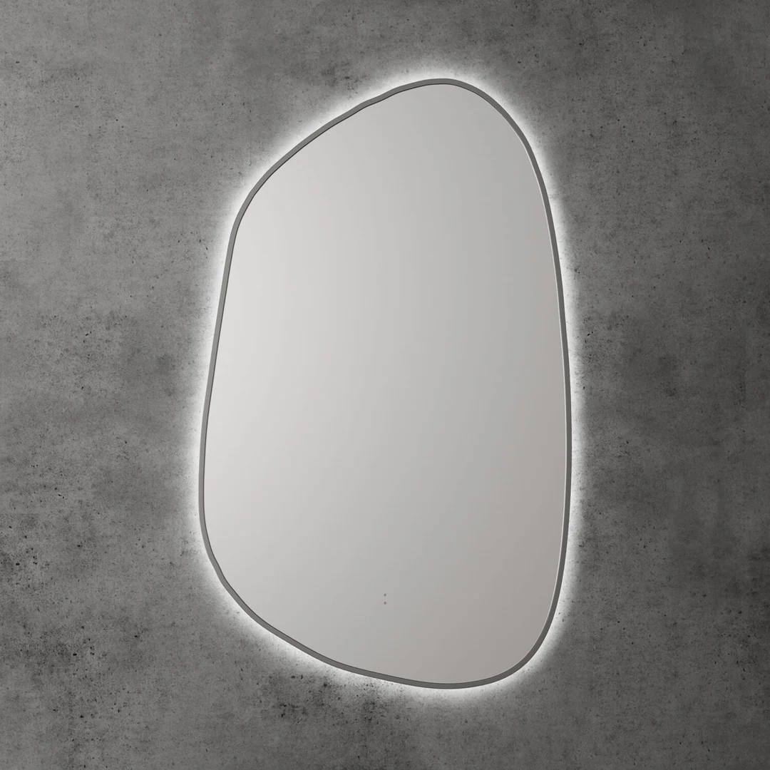 Aulic Aulic Tarcoola Asymmetric Led Mirror 553X903X36Mm Gun Metal - Image 2