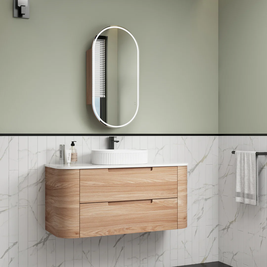 Aulic Briony 1200mm Wall-Hung Vanity - Cato Flat Stone Top - Image 2