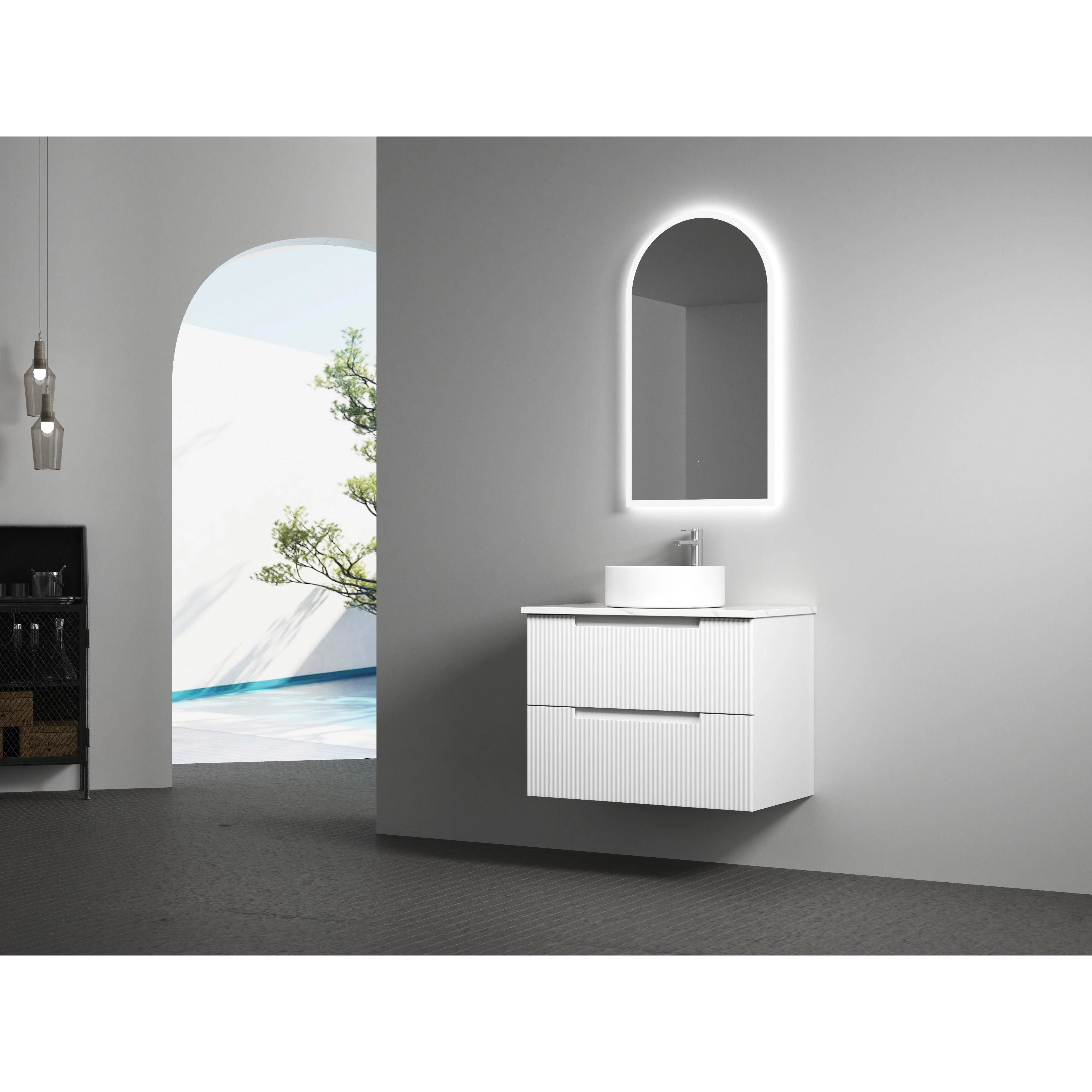 Aulic Canterbury Arch Led Mirror 500X900X30mm Matte White - Image 17