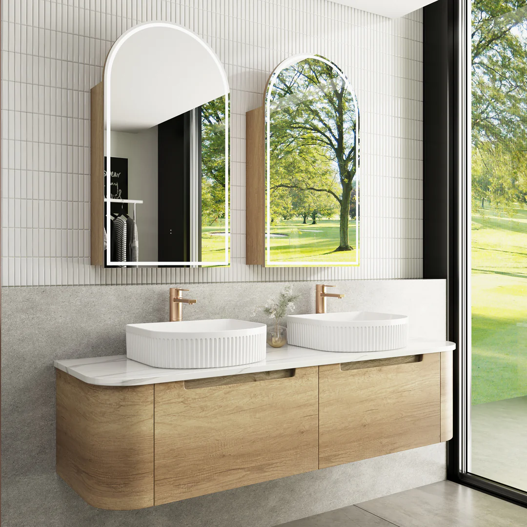 Aulic Carita 1500 Cabinet With Alpine Flat Stone Top - Image 2