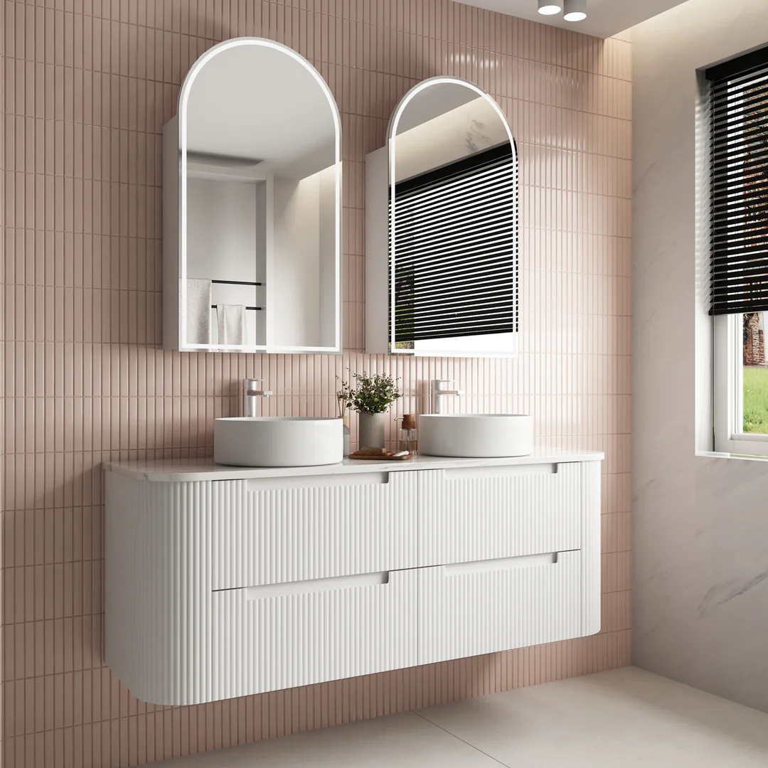 Aulic Curva 1500mm Wall-Hung Vanity - Cato Flat Stone Top - Image 2