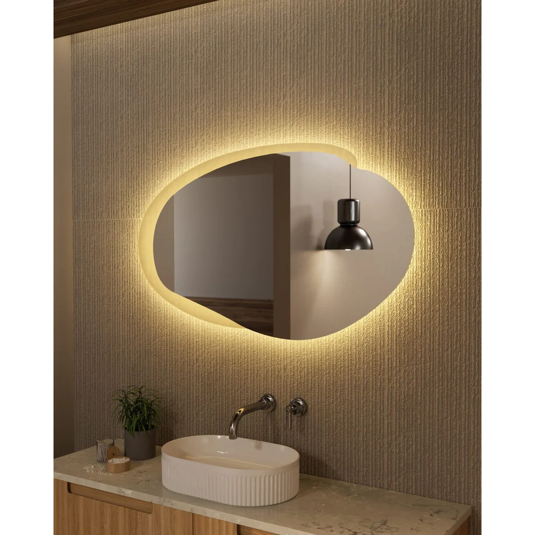 Aulic Evanston Mirror 1100mm With Matte Grey Acrylic Edge Matte Grey - Image 3