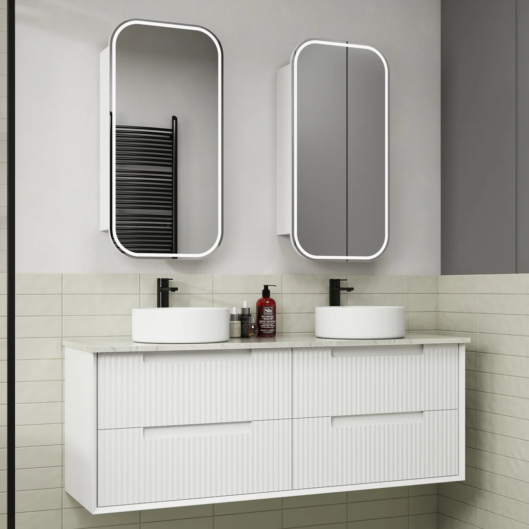 Aulic Flauto 1500 Cabinet Single With Pure Stone Top With Undermount Basin - Image 2