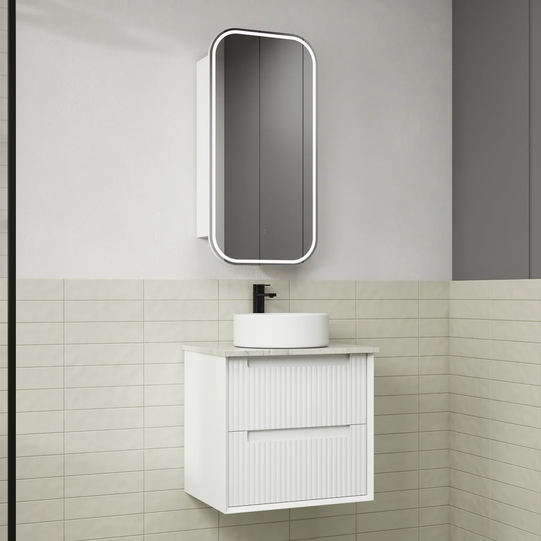 Aulic Flauto 600 Cabinet With Pure Flat Stone Top - Image 2