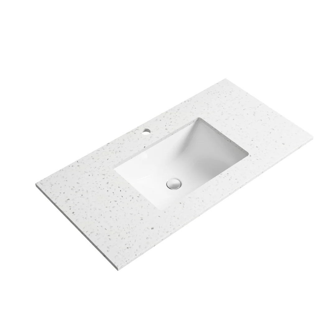 Aulic Leona 1200mm Freestanding Vanity - Undermount Basin with Snow Stone Top - Image 3