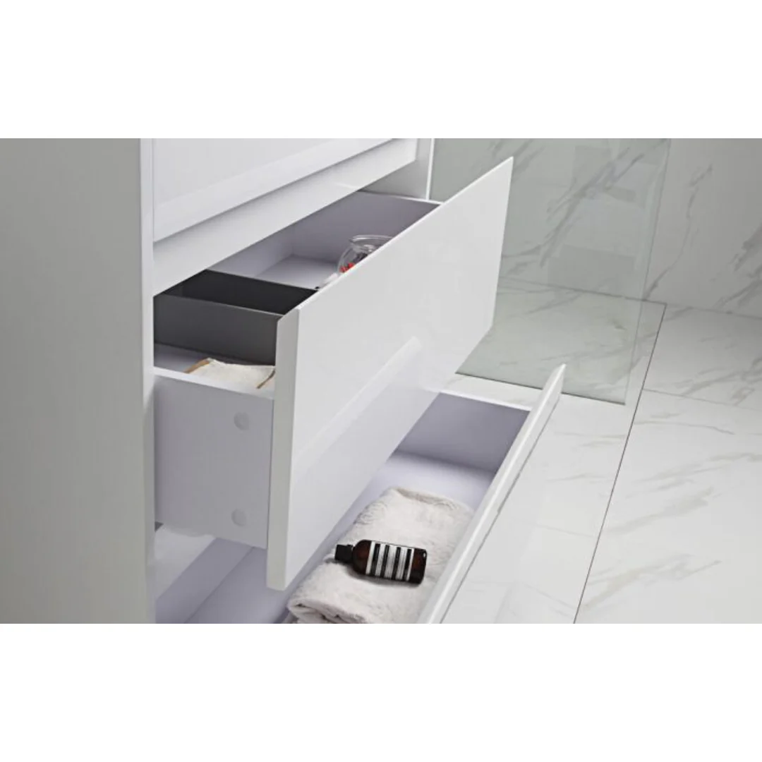 Aulic Leona 750mm Freestanding Vanity - Alpine Flat Stone Top - Image 8