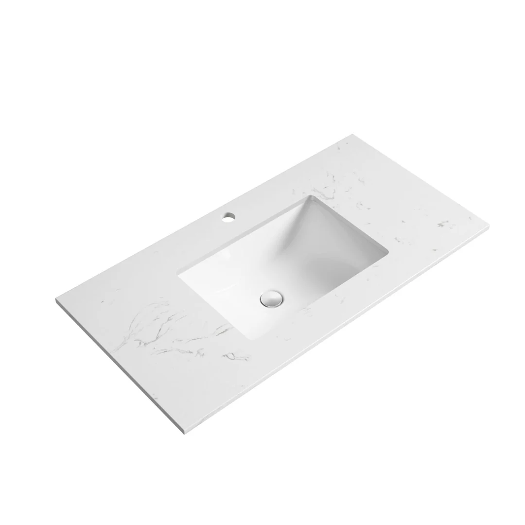 Aulic Leona 750mm Wall-Hung Vanity - Undermount Basin with Cato Stone Top - Image 3