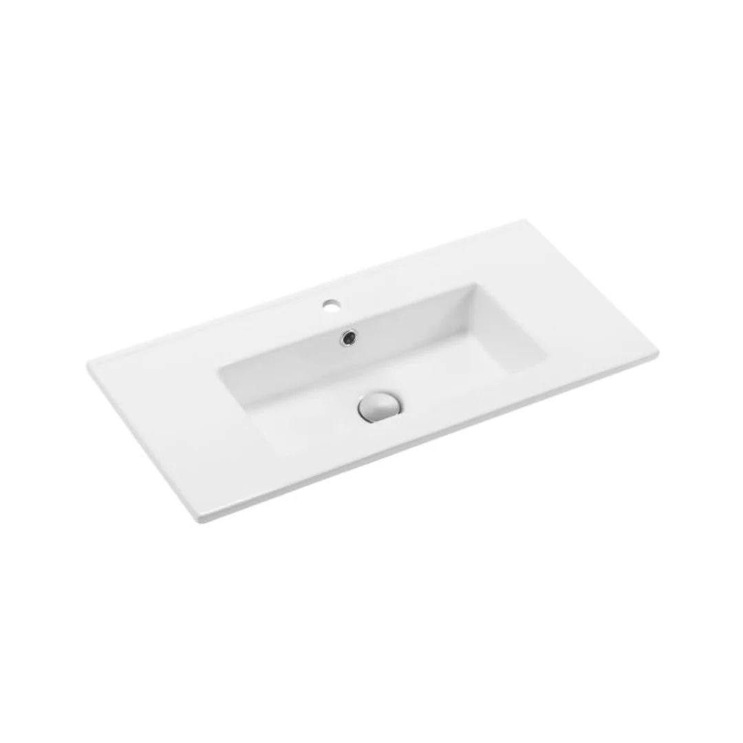 Aulic Maya 900mm Wall-Hung Vanity - Mini Ceramic Top (Left Hand Drawer) - Image 6