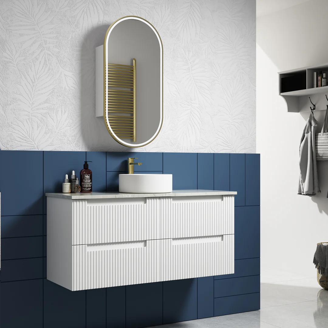 Aulic Neva 1200 Cabinet With Palis White Flat Stone Top - Image 2