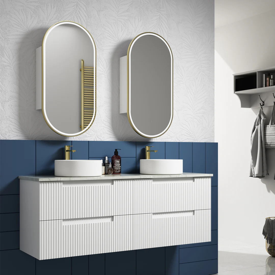 Aulic Neva 1500 Cabinet With Snow Flat Stone Top - Image 2