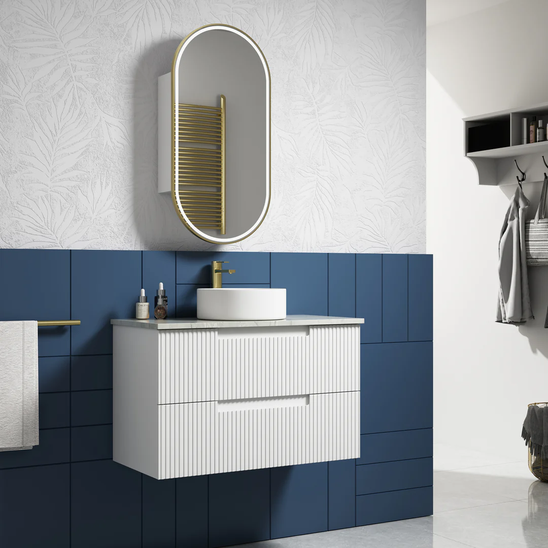 Aulic Neva 900 Cabinet With Pure Stone Top With Undermount Basin - Image 2