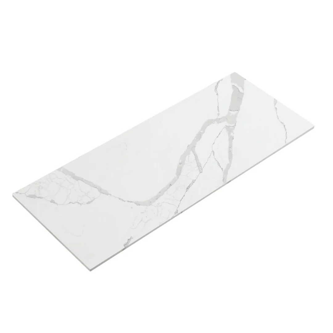 Aulic Palis White Flat Quartz Stone Top Only 1500 X 460 X 20Mm
