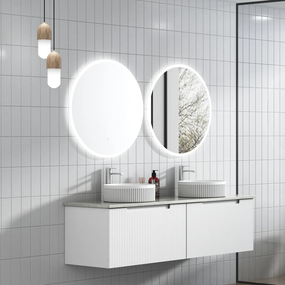 Aulic Perla Mark Ii Wall Hung 1500 Cabinet Single Bowl With Snow Flat Stone Top