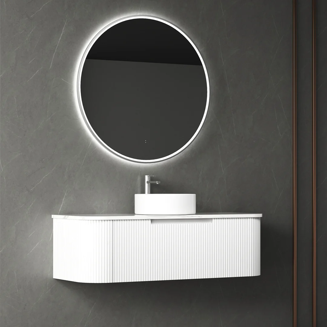 Aulic Petra Mark Ii Wall Hung 1200 Cabinet With Snow Flat Stone Top - Image 2