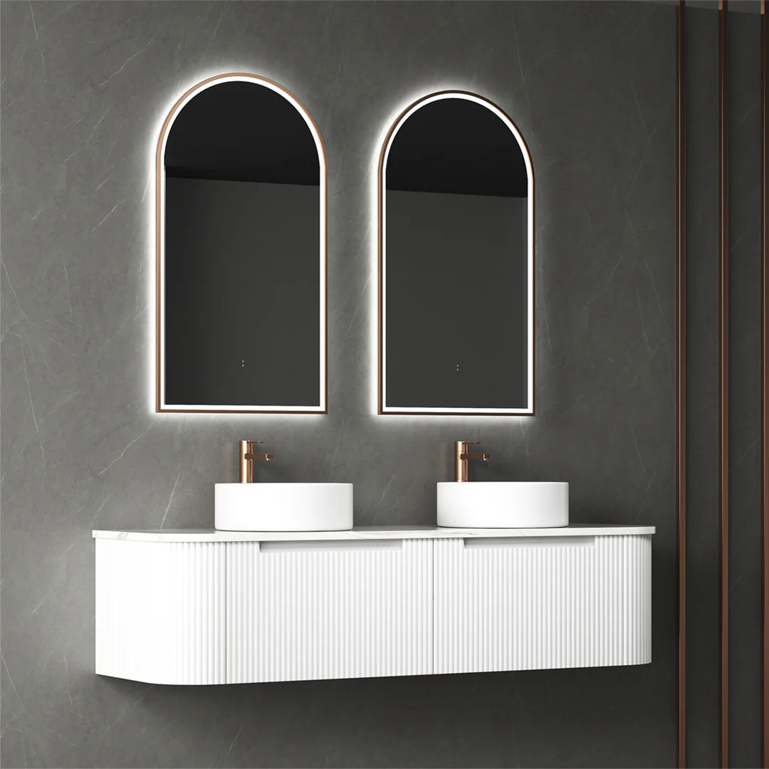 Aulic Petra Mark Ii Wall Hung 1500 Cabinet With Alpine Flat Stone Top - Image 2