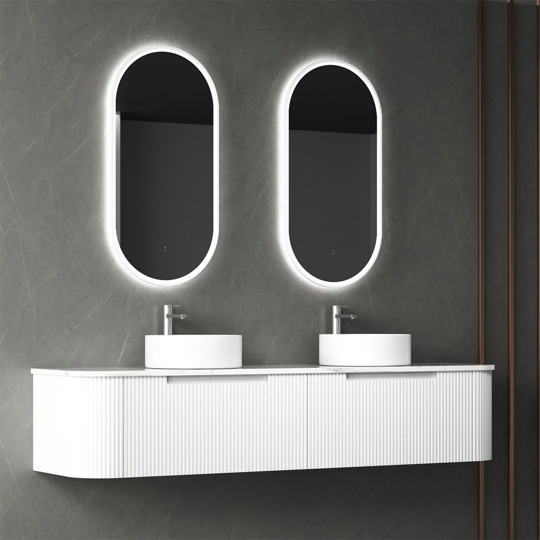 Aulic Petra Mark Ii Wall Hung 1800 Cabinet With Cato Flat Stone Top - Image 2