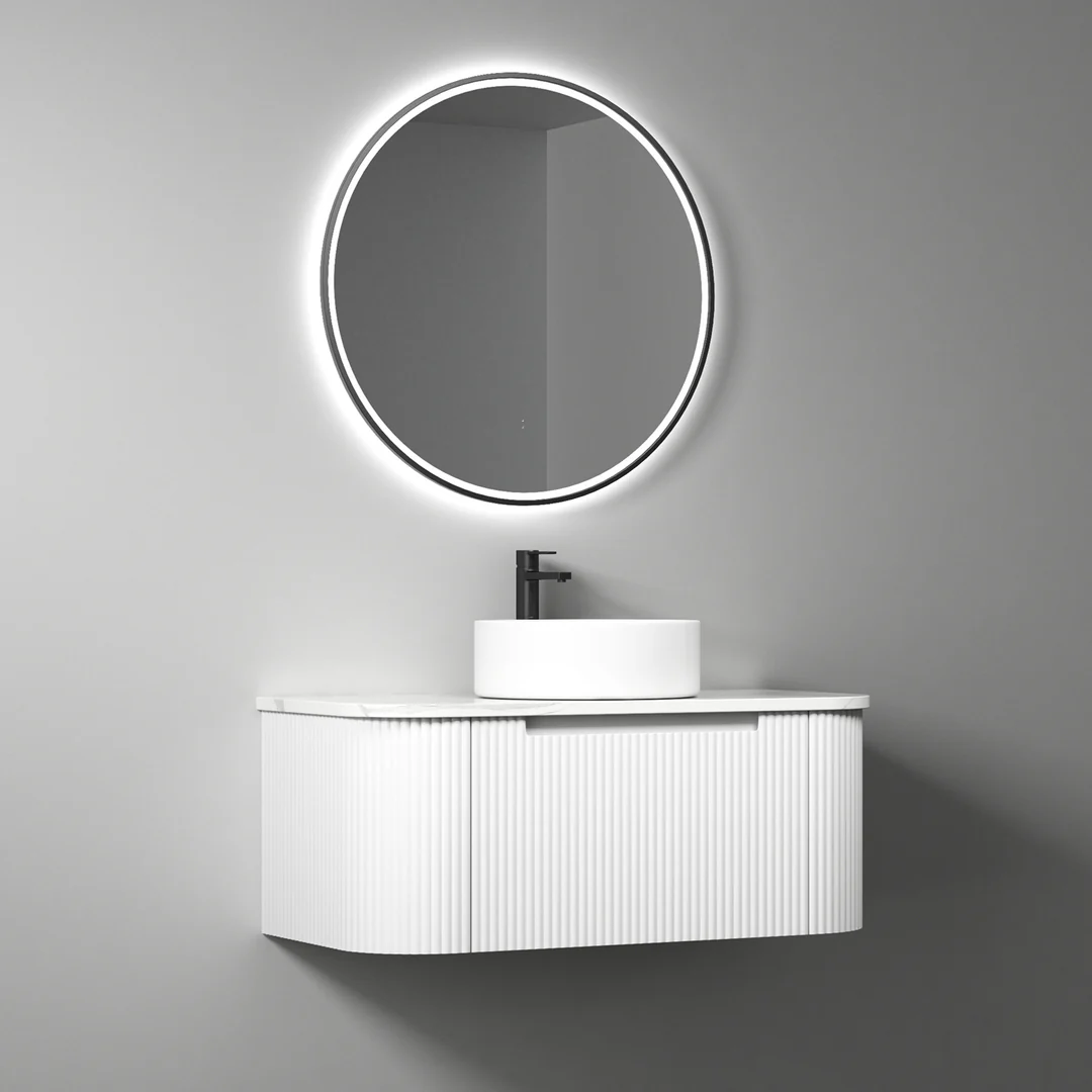 Aulic Petra Mark Ii Wall Hung 900 Cabinet With Palis White Flat Quartz Stone Top - Image 2