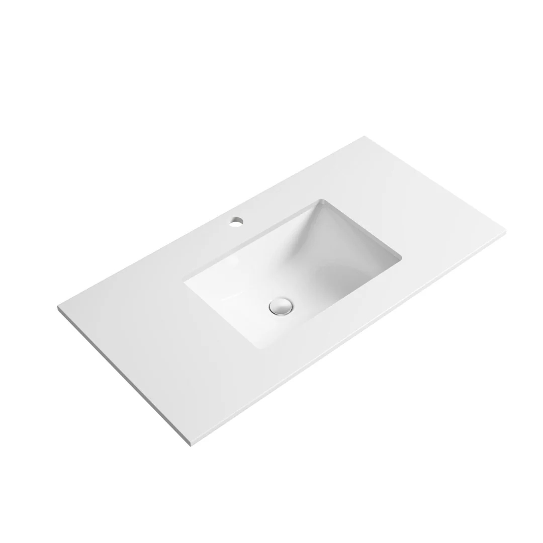 Aulic Pure White Top Only With Undermount Basin For Double Bowl 1800X460Mm When Bought
