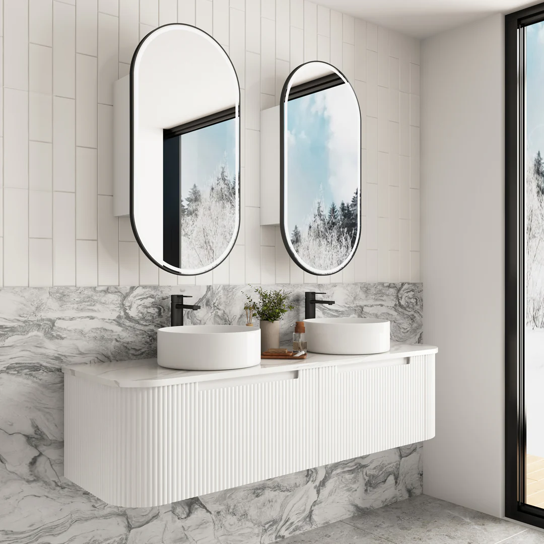 Aulic Savio 1500 Cabinet With Pure Flat Stone Top - Image 2